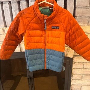 Patagonia Two-Tone Orange and Blue Jacket